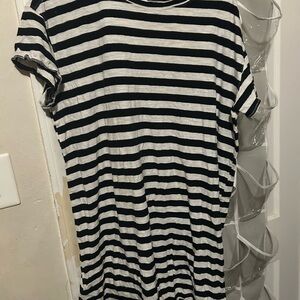 Striped Black and White Women's Dress